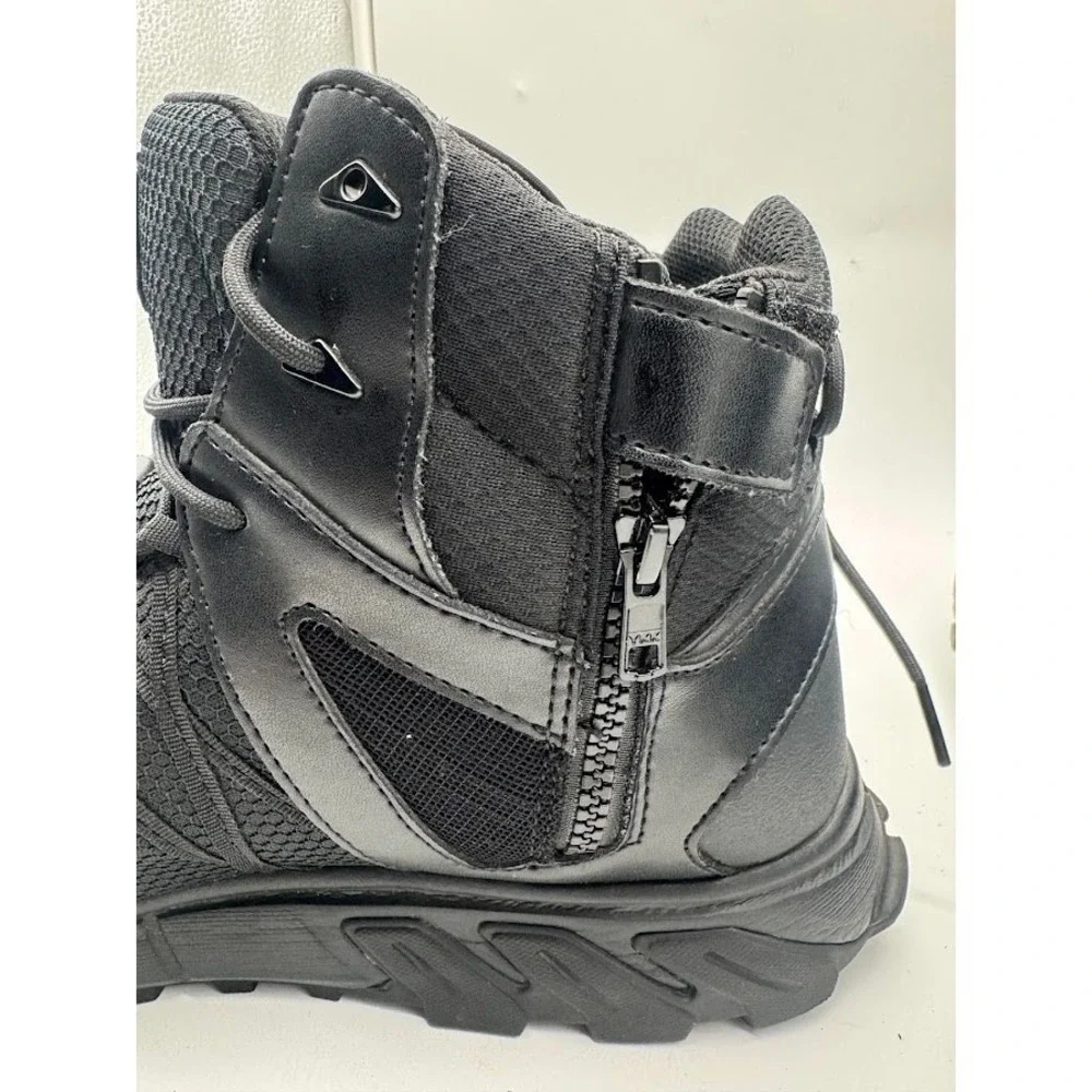 Reebok Tactical Side-Zip Waterproof Duty Boots Mens Black‎ Leather Mesh Size 13